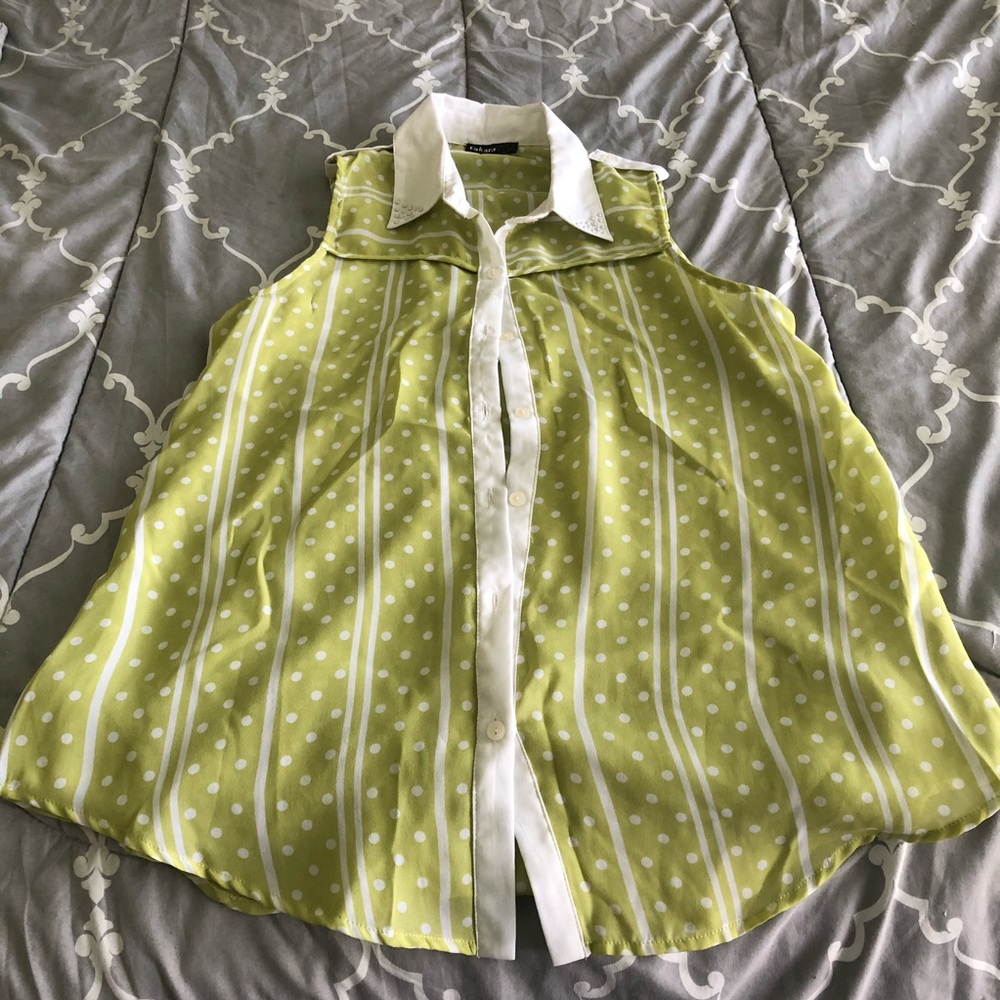 Sheer button down shirt